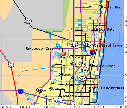 Ramblewood East, FL map