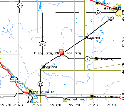 Clara City, MN map