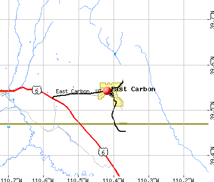East Carbon, UT map