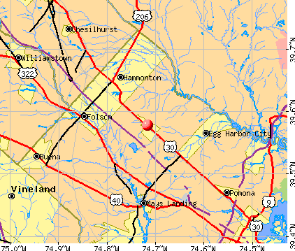 Elwood-Magnolia, NJ map