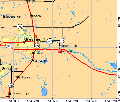 Kersey, CO map