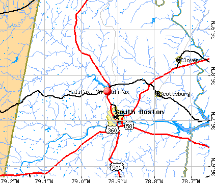 Halifax, VA map