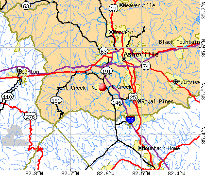 Bent Creek, NC map