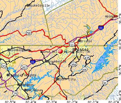 Walnut Hill, TN map