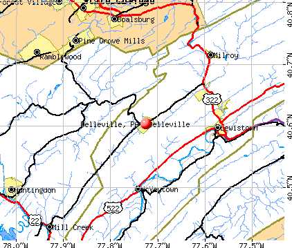 Belleville, PA map
