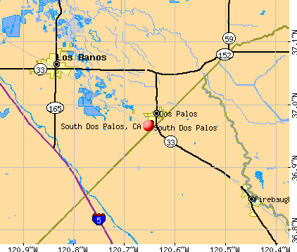South Dos Palos, CA map