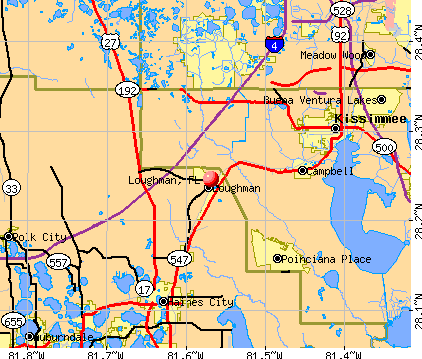 Loughman, FL map