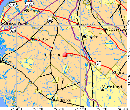 Elmer, NJ map