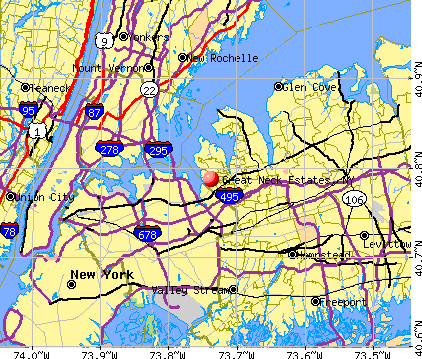 Great Neck Estates, NY map