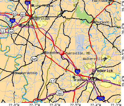 Myersville, MD map