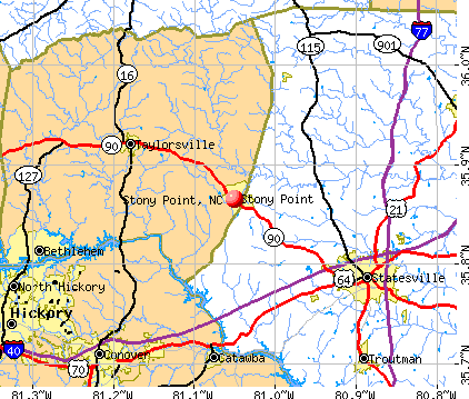 Stony Point, NC map