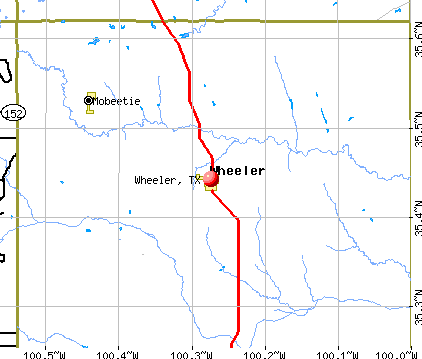 Wheeler, TX map