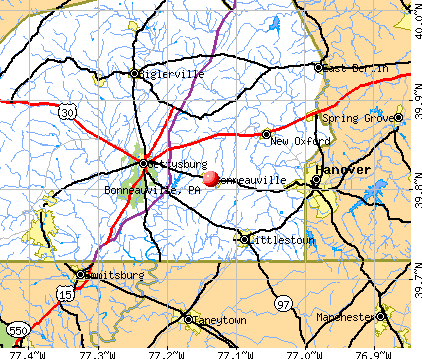 Bonneauville, PA map