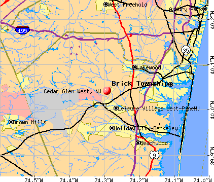 Cedar Glen West, NJ map