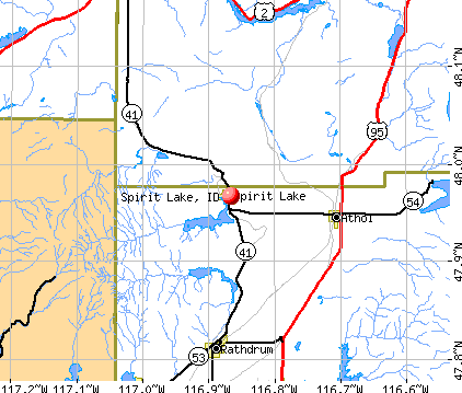 Spirit Lake, ID map