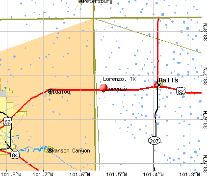 Lorenzo, TX map