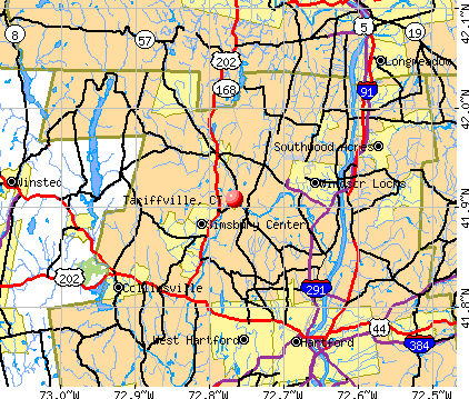 Tariffville, CT map