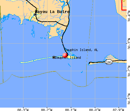 Dauphin Island, AL map