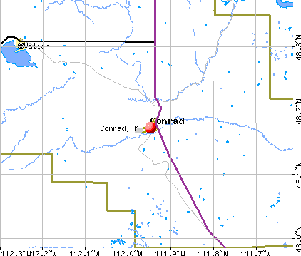 Conrad, MT map