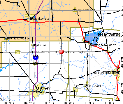 Jackson Center, OH map