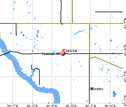 Platte, SD map