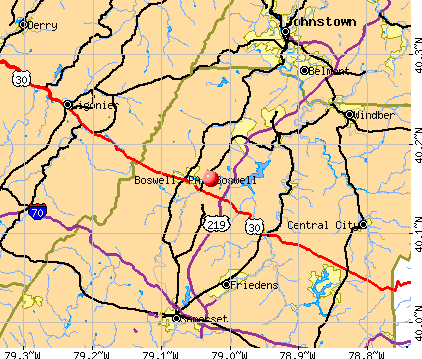 Boswell, PA map