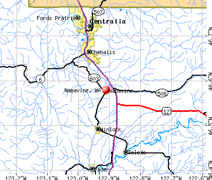 Napavine, WA map