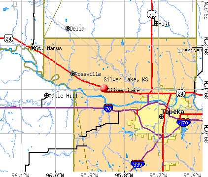 Silver Lake, KS map