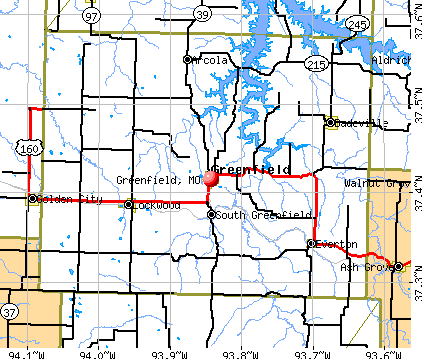 Greenfield, MO map