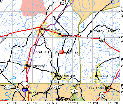 Mont Alto, PA map