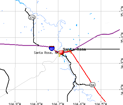 Santa Rosa, NM map