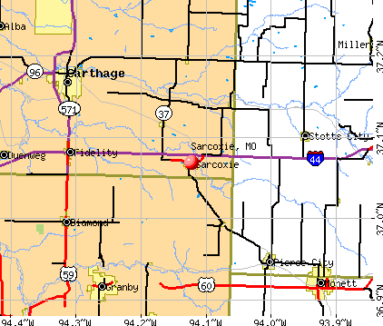 Sarcoxie, MO map