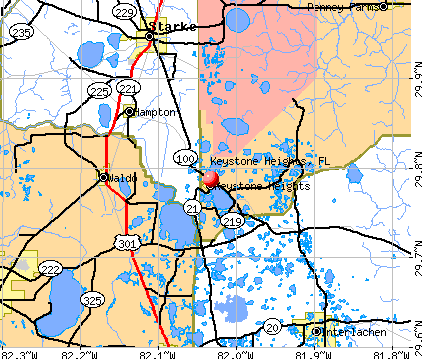 Keystone Heights, FL map