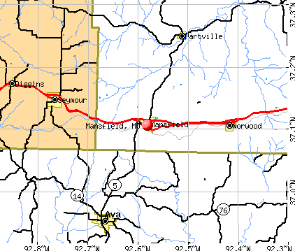Mansfield, MO map