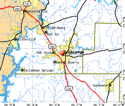 Mignon, AL map