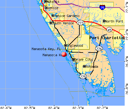 Manasota Key, FL map
