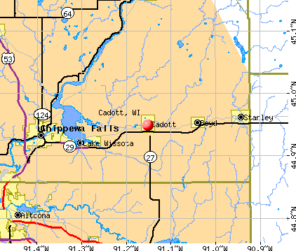 Cadott, WI map