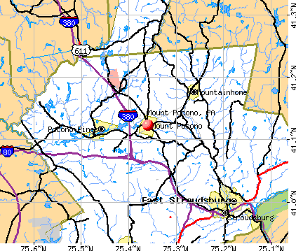 Mount Pocono, PA map