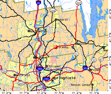 Granby, MA map