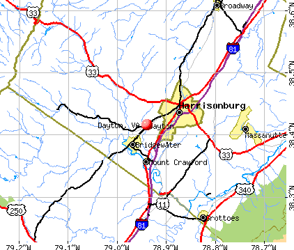 Dayton, VA map