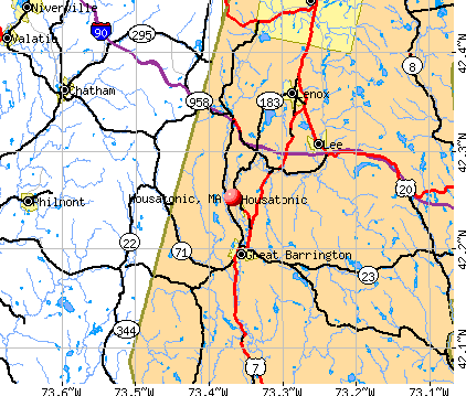 Housatonic, MA map