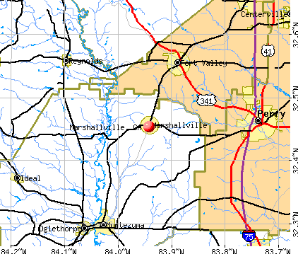 Marshallville, GA map