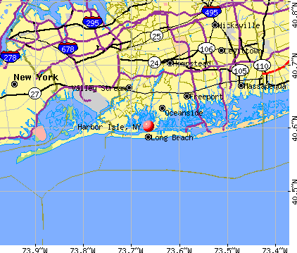 Harbor Isle, NY map