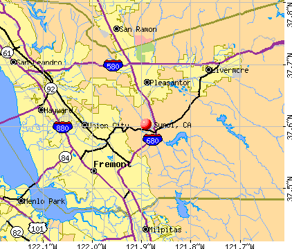Sunol, CA map