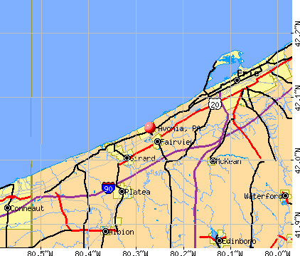 Avonia, PA map