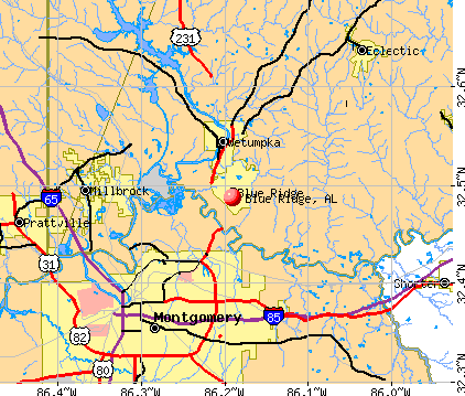 Blue Ridge, AL map