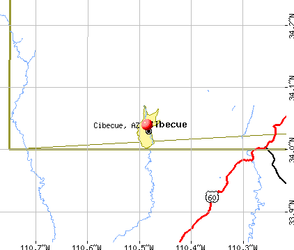 Cibecue, AZ map