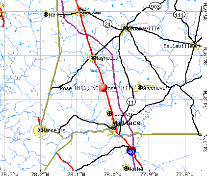 Rose Hill, NC map