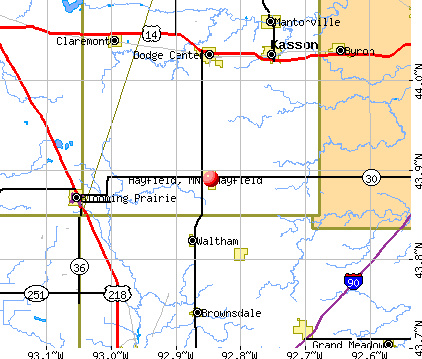 Hayfield, MN map