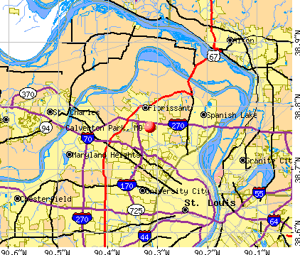 Calverton Park, MO map